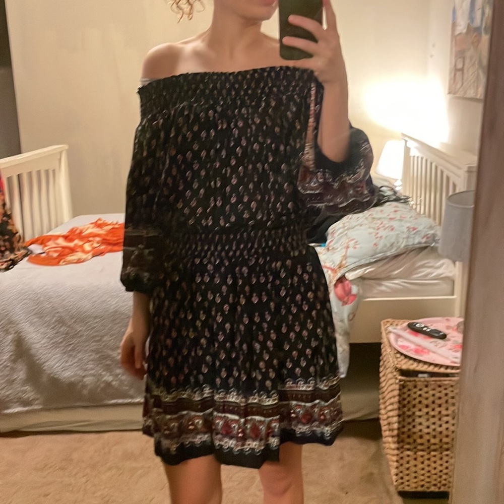 Floral off the shoulder boho Dress